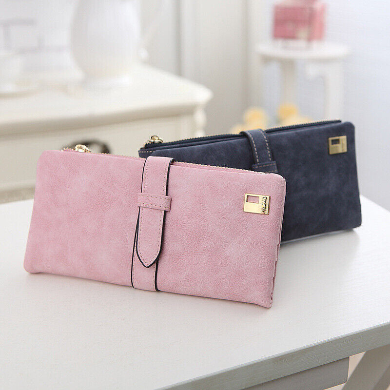 Women Long Wallet Clutch Leather Card Holder Pocket Handbag Slim Purse Bag Gift